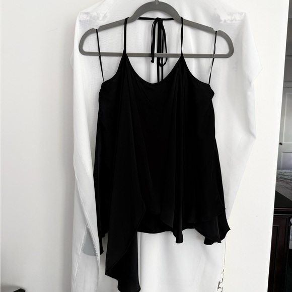 NWT Ramy Brook Elegant Black Kassidy Halter Top Size Large - Picture 3 of 4